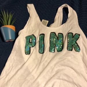 VS PINK WHITE TANK